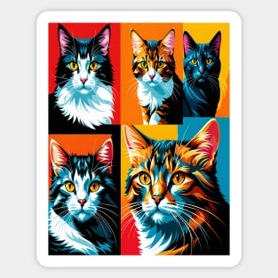 Pop Art Cat Portraits Sticker